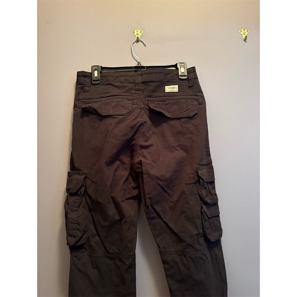 Wrangler Men's Cargo Pants Black Taper Fit Stretch Multipocket Size 30x30 - Picture 7 of 10
